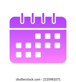 Diseño de un icono de gradiente de glifos de calendario