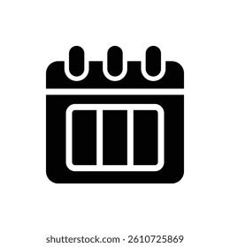 Calendar Glyph Icon. Calendar Icon