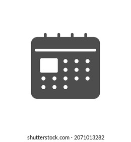 Calendar glyph icon or schedule concept