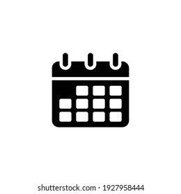 Icono de glifo de calendario. Estilo sólido simple. Programación, fecha, día, plan, concepto de símbolo. Ilustración vectorial aislada en fondo blanco. EPS 10.