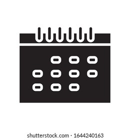 Calendar glyph style icon design
