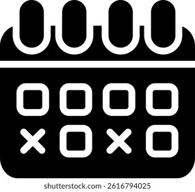 Calendar Glyph Vector Icon Design