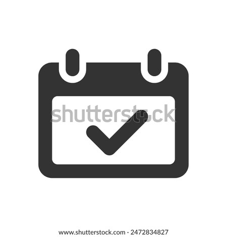 Calendar glyph vector icon isolated on white background. Calendar glyph vector icon for web, mobile and ui design