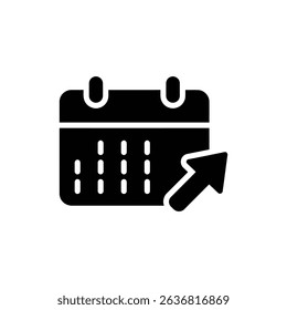 Calendar with Goal Path Arrow Showing Career Progression