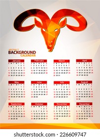 Calendar goat  Vector EPS 10 illustration.