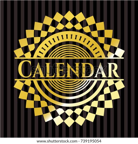 Calendar gold emblem