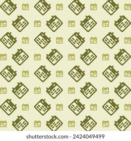 Calendar green theme trendy repeating pattern design vector illustration background