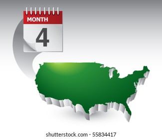 calendar green united states icon