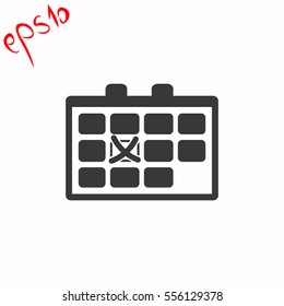 Calendar grey icon.