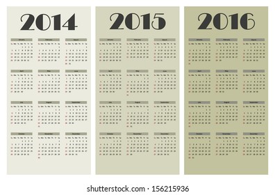 calendar grid for 2014-2015