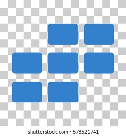 Calendar Grid icon. Vector illustration style is flat iconic symbol, cobalt color, transparent background. Designed for web and software interfaces.