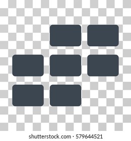 Calendar Grid icon. Vector illustration style is flat iconic symbol, smooth blue color, transparent background. Designed for web and software interfaces.