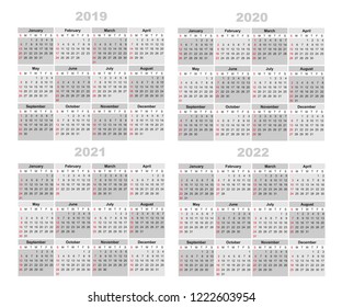 The calendar grid on a white background, start on Sunday, vector