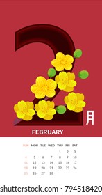 Calendar .Calendar Grid with Week Numbers .Cute monthly calendar 