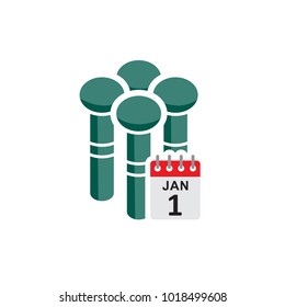 Calendar Group Logo Icon Design