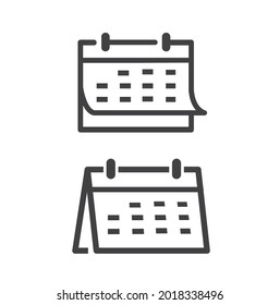 Grupo de calendarios, trendy, icon, vector, símbolo.