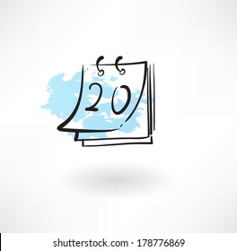 calendar grunge icon
