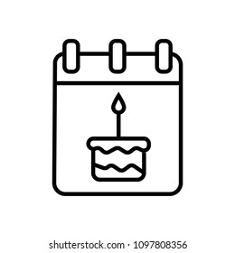 Calendar happy birthday icon 