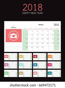 Calendar Happy new year.