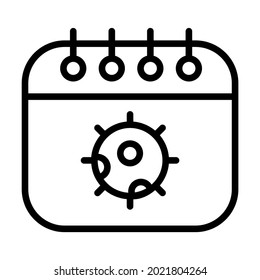 Calendar Healthcare Medical, vector graphic Illustration Icon.