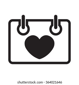 calendar with heart