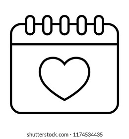 calendar with heart icon