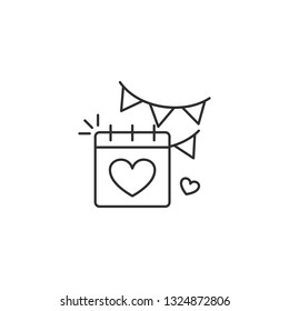 Calendar with heart icon