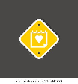 calendar with heart icon