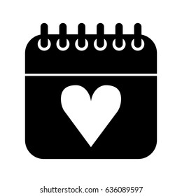 calendar with heart icon