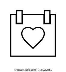 calendar heart icon