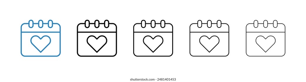 Conjunto de Vectores de iconos de calendario.