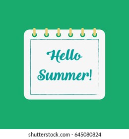 Calendar Hello summer