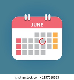 Calendar. Holidays, Vector icon
