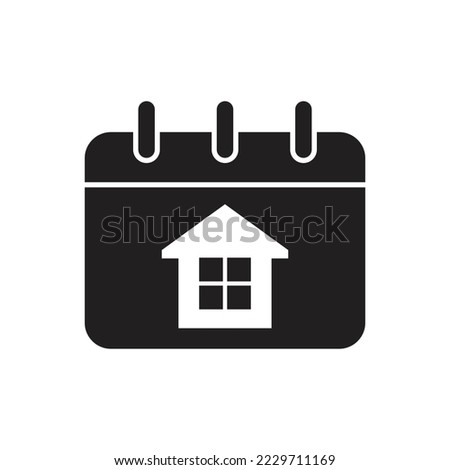 Calendar home page icon. home calendar. vector illustration