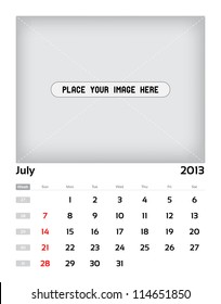 Calendar Horizontal - 07 July