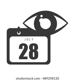 calendar with human eye