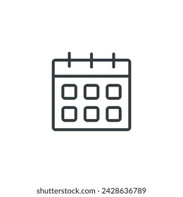 Calendar icon, calendar 2 vector illustration