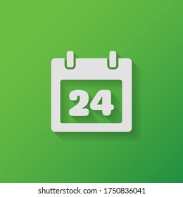 calendar Icon 24. Vector illustration EPS 10.