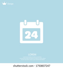 calendar Icon 24. Vector illustration EPS 10.
