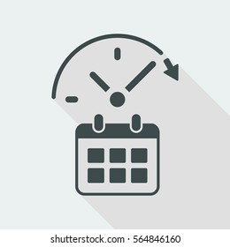 Calendar icon - 24/7 services - Vector web icon