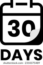 Calendar Icon or 30 days Icon