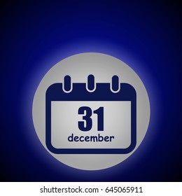 calendar icon. 31 december