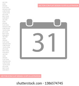 Calendar icon 31 . Lorem Ipsum Illustration design