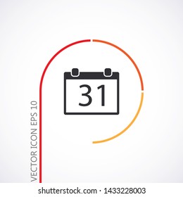 Calendar icon 31 . Lorem Ipsum Illustration design