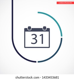 Calendar icon 31 . Lorem Ipsum Illustration design