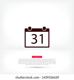 Calendar icon 31 . Lorem Ipsum Illustration design