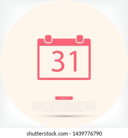 Calendar icon 31 . Lorem Ipsum Illustration design