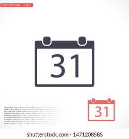 Calendar icon 31 . Lorem Ipsum Illustration design