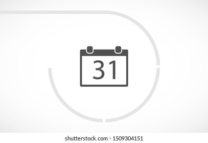 Calendar icon 31 . Lorem Ipsum Illustration design