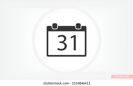 Calendar icon 31 . Lorem Ipsum Illustration design